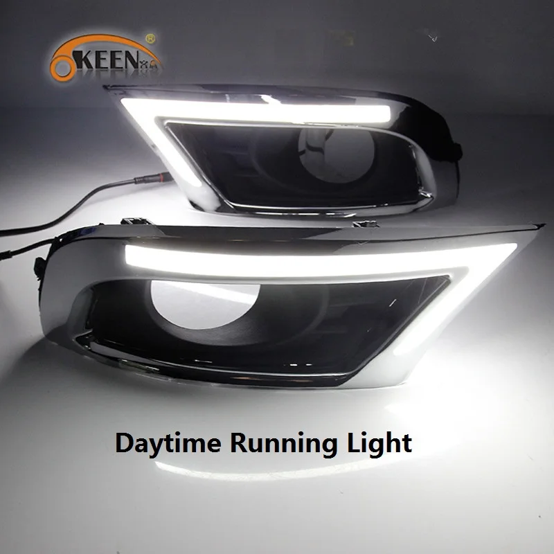 OKEEN 2pcs Car LED DRL for Toyota Camry 2009 2010 2011 Daytime Running Lights White Yellow Blue Turn Signal Light Fog Lamp