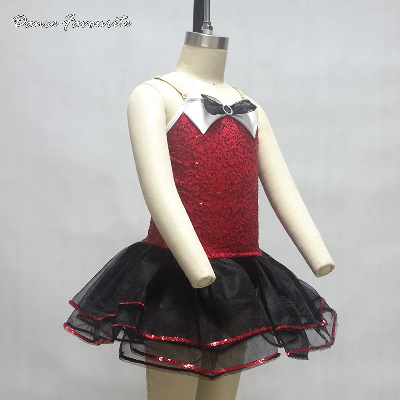 Dance Favourite Red sequin bodice ballet tutu girl stage performance dance costume ballerina dance tutu