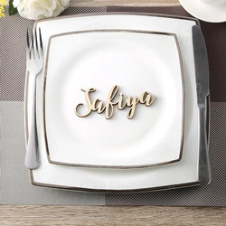 Personalizado Cartões De Lugar De Madeira, Coloque Configurações, personalizado Nome Do Convidado Tags, Decoração Da Mesa Do Casamento, Decoração Do Partido