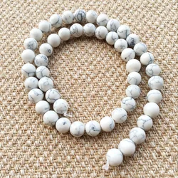 48pcs/lot  8MM White synthesis Stone Beads DIY Making Bracelet Necklace Handmade beaded Findings Imitation marble