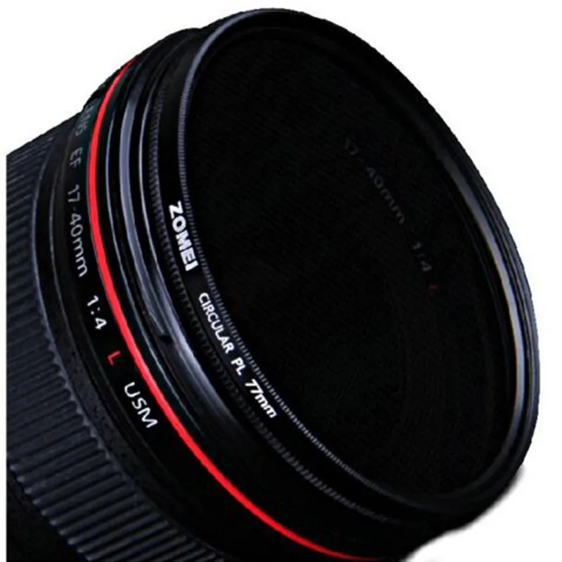 Zomei – filtre d'objectif circulaire polarisant CPL CIR-PL 49 52 55 58 62 67 72 77 82mm, pour appareil photo DSLR Canon Eos Nikon Sony NEX Pentax