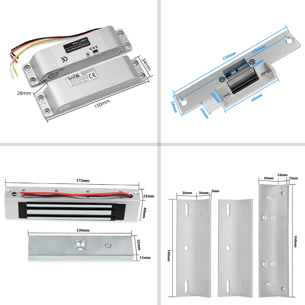 OBO – Kit de système de contrôle d\'accès de porte, clavier RFID, couvercle étanche, serrures de porte électriques, ouvre-porte pour la maison,