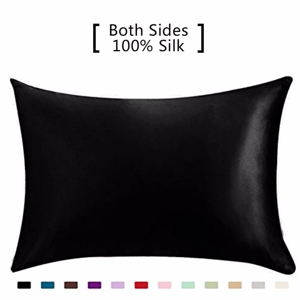 

100% 19mm pure silk pillow case with zipper13