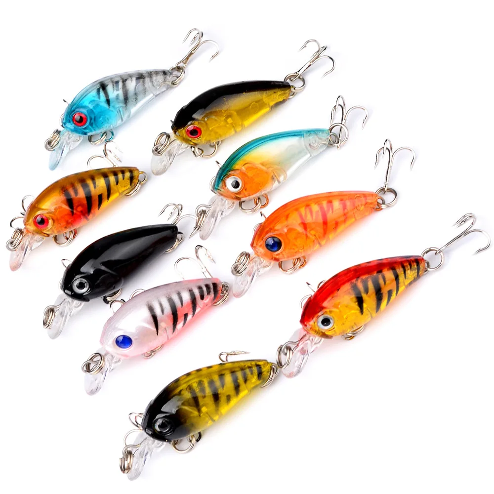 HiUm 1pc 4.5cm 4g Swim Fish Fishing Lure Artificial Hard Crank Bait Topwater Wobbler Japan Mini Fishing Crankbait Lure