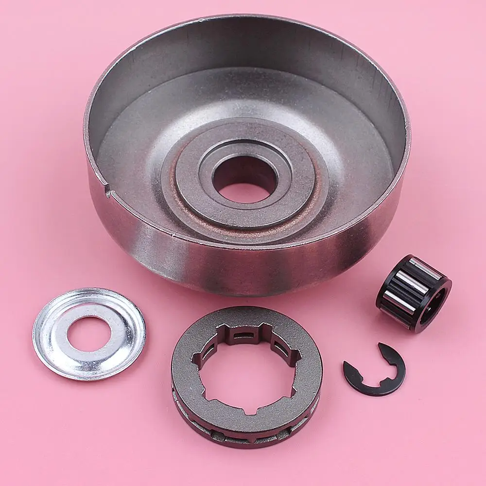 Clutch Drum 3/8 7 Teeth Sprocket Rim For Stihl MS361 044 046 MS440 MS460 Needle Bearing Clip Washer Chainsaw 1128 007 1000
