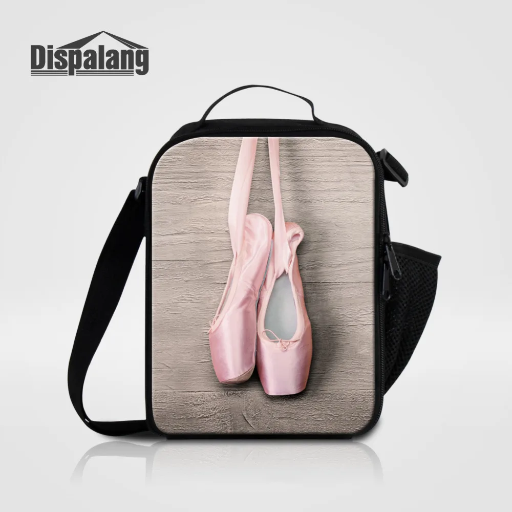 

Dispalang Small Insulated Lunch Bags For Children Girls Ballet Shoe Print Lunch Bags Kids Thermal Food Bag For Picnic Cooler Bag