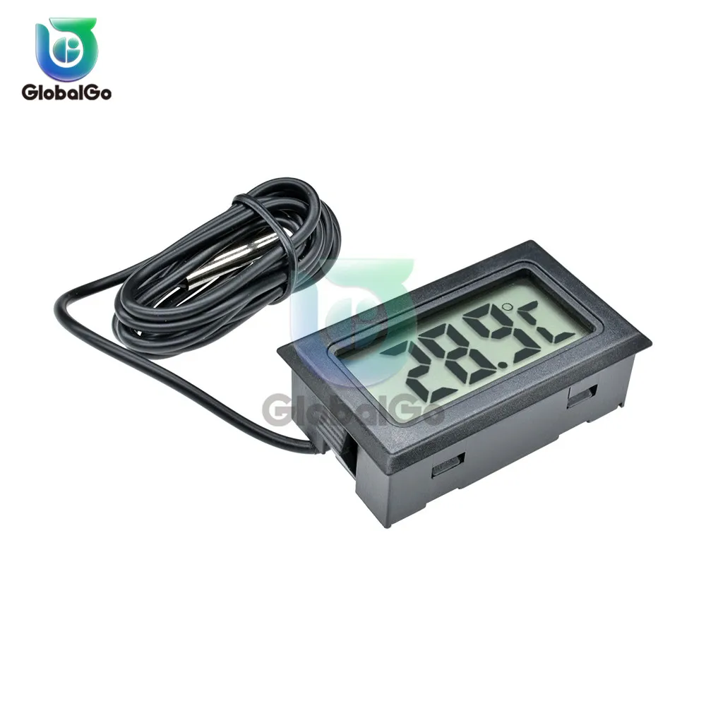 LCD Digital Thermometer Temperature Sensor Temp Meter Thermostat Thermal Regulator Controller 1M 2M Cable Probe TPM-10 FY-10