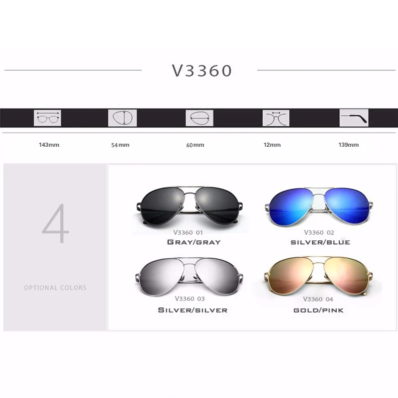 VEITHDIA Brand Fashion Unisex Sun Glasses Polarized Coating Mirror Classic Sunglasses Oculos Male Eyewear For Men/Women 3360 image 5
