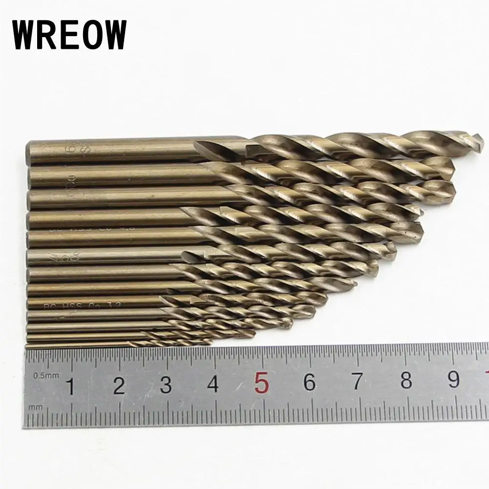 

WREOW 13PCS/Set HSS Drill Bit Set Fully Ground High Speed Straight Shank ferramentas Wood work Metal Steel Twist Kit Hand tools