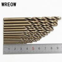 WREOW 13PCS/Set HSS Drill Bit Set Fully Ground High Speed Straight Shank ferramentas Wood work Metal Steel Twist Kit Hand tools