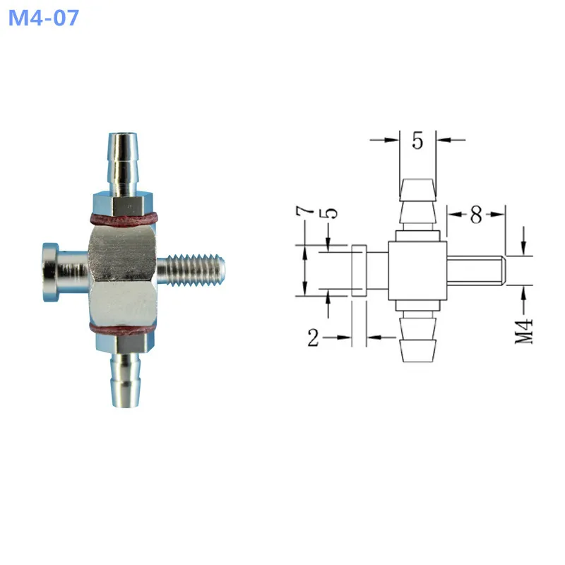 Vaccum Suction cup manipulator plastic bend M5 trachea connector M5-07/-11.M5-08Z/11Z gold with double/three-way connector