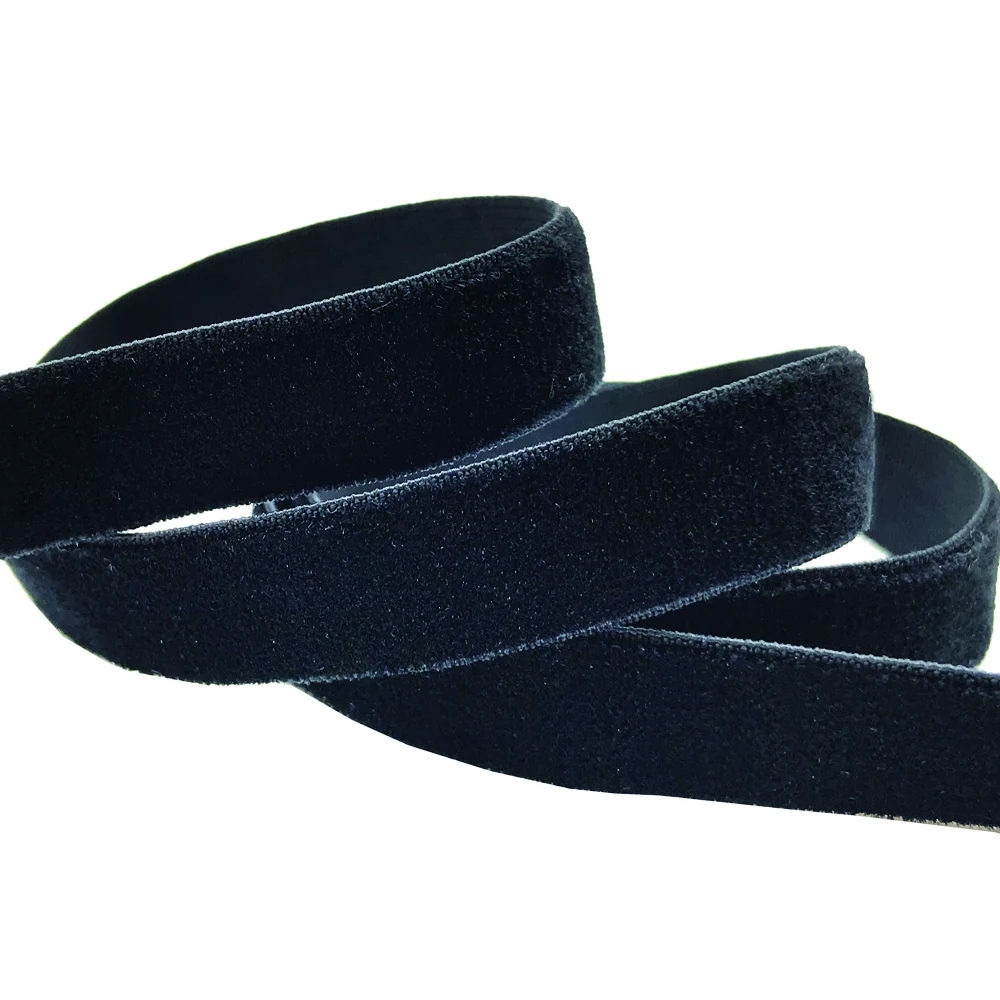 5Yards 10mm Black Velvet Elastic Strap Hair Tie Accessories DIY Hand Crafts Gift box packing Ribbon