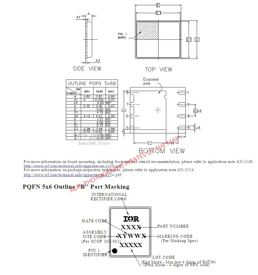 5 قطعة/الوحدة IRFH5306 PQFN-8 IRFH5306TRPBF 5306 في الأسهم