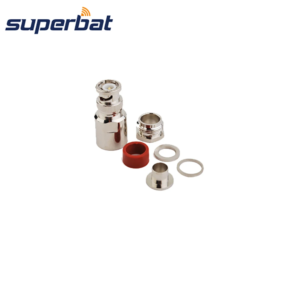 Conector Coaxial RF recto macho de abrazadera BNC Superbat para Cable RG8,RG214,KSR400,LMR400