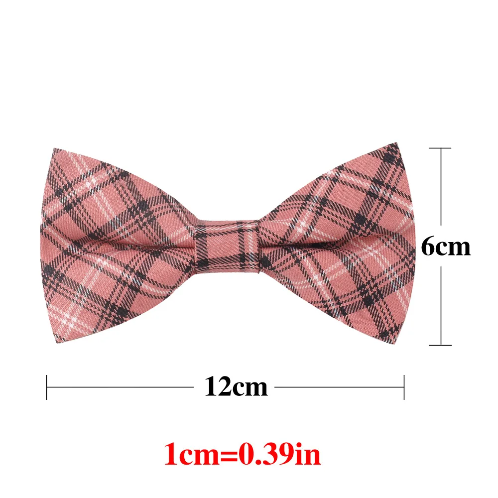 Fashion Bow Tie For Men Classic Plaid Bowtie For Business Wedding Bowknot Adult Cotton Mens Bowties Cravats Yellow Tie