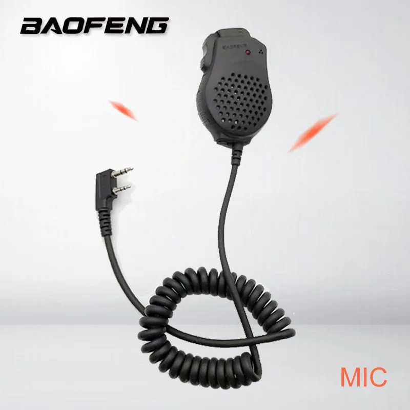 

Original Baofeng UV-82 2 Dual PTT Speaker Mic Microphone For Baofeng UV-82 UV-82Plus GT-5TP Portable Radio Walkie Talkie BF-UV82