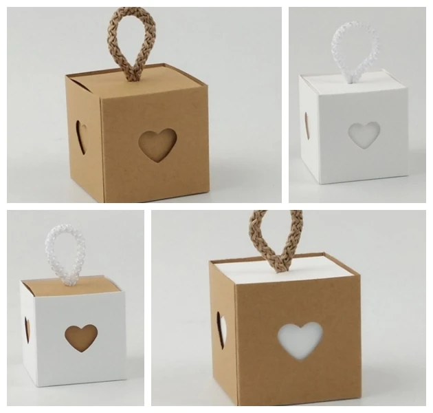 (100 Picess/Lot) Bridal shower boxes of Love Heart Wedding Favor Box for Wedding decoration gift box and party favor candy box