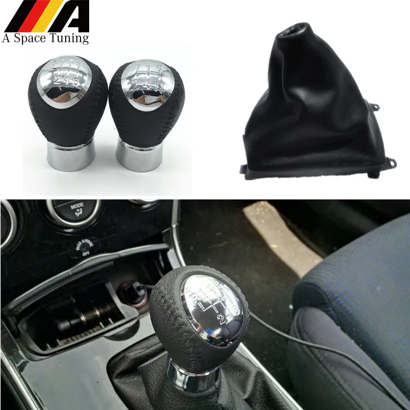 Car Styling Accessories 5/6 Speed Gear Shift Knob Lever Stick Gaiter Boot Cover Case Collar For Mazda 6 M6 2002-2007