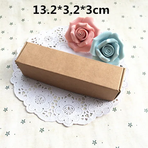 13.2*3.2*3cm Blank kraft Paper Box DIY Lipstick Perfume Essential Oil Bottle Storage Boxe valve tubes 100pcs\lot