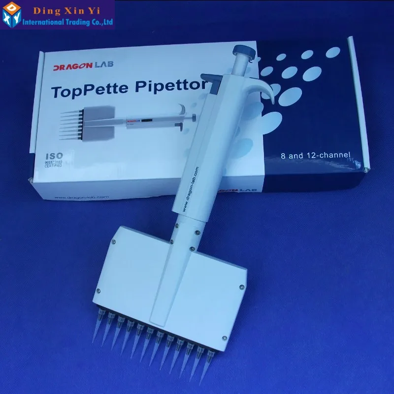 

Dragonlab 12Channel Channel Manual Adjustable TopPette Pipette Pipettor Pipet,buy one get 1000 tips for free