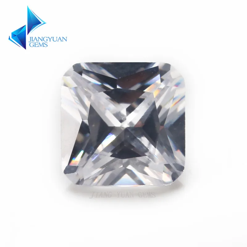 JIANGYUANGEMS Zircon 3*3~10x10mm Square Octangle Shape 5A White CZ Stone Synthetic Gems Cubic Zirconia For Jewelry