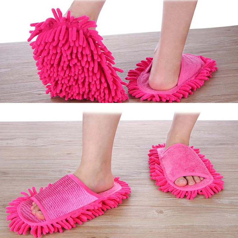 Microfiber Funny Bedroom Accessories House Women Men Novelty Slippers Style Mops Sock Floor ground Cleaning tools 4 colors