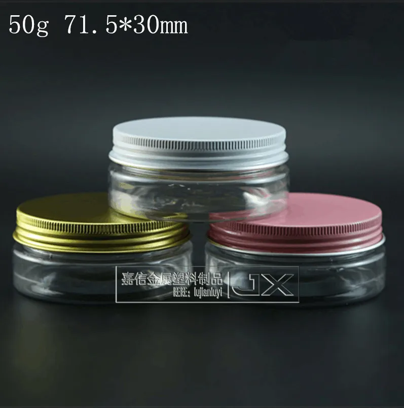 

50g/ml Clear Lucency Plastic Flat Empty Bottle Jar Wholesale Retail Originales Refillable Cosmetic Cream jar Empty Containers