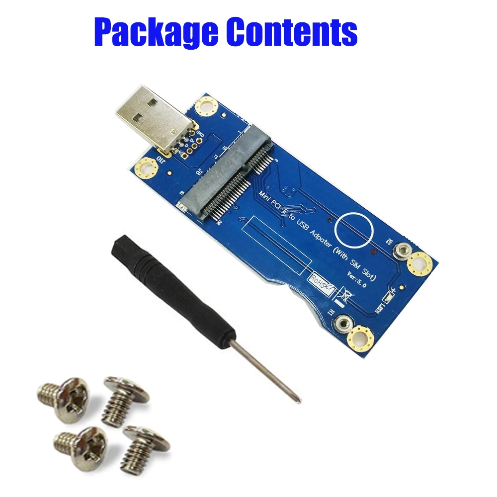 Mini PCI-E để USB Với Khe Cắm Thẻ SIM Adapter cho WWAN LTE Mô-đun Mini PCIE Card USB 2.0 Máy Tính Để Bàn PC Hỗ Trợ SIM 6Pin 8Pin Thẻ