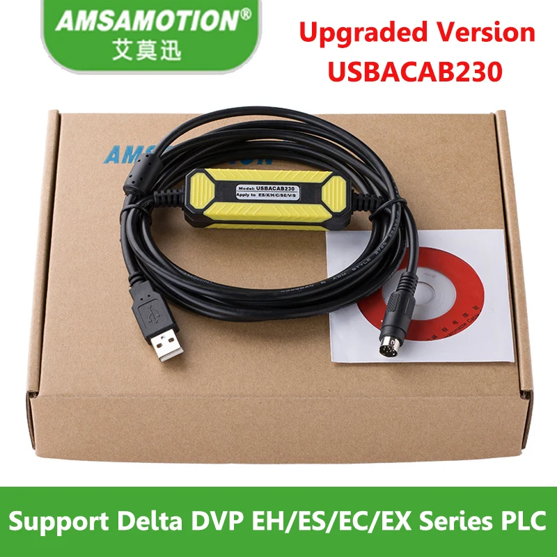 USBACAB230 for Delta PLC Programming Cable USB TO RS232 Adapter For USB-DVP ES EX EH EC SE SV SS Series Cable