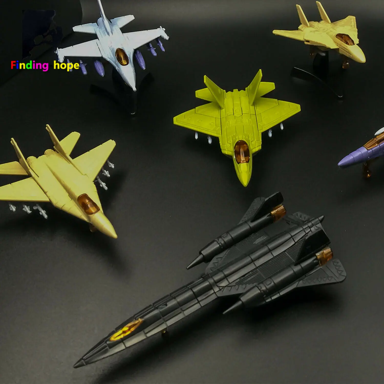 4D Assembly Airplane Helicopter Model SR-71 AH-64 F-16 F-22 F-117A Collection Puzzle Figure Toy