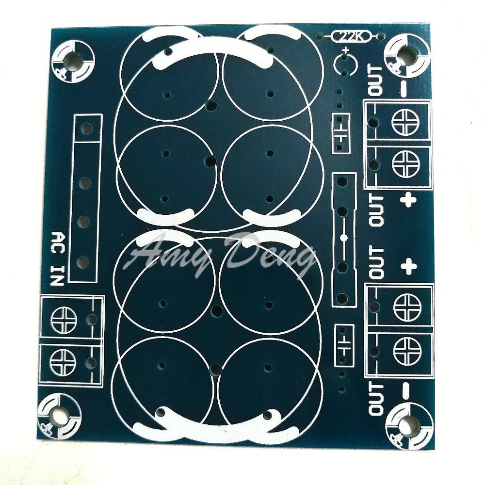 Single power rectifier filter plate high-grade amplifier power board 2 roads output with fuse PCB empty plate