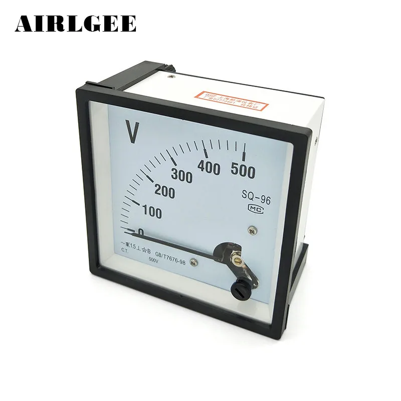 

96mmX96mm AC 0-500V Zero Setting Square Plastic Case Analog Volt Test Meter Voltmeter SQ-96