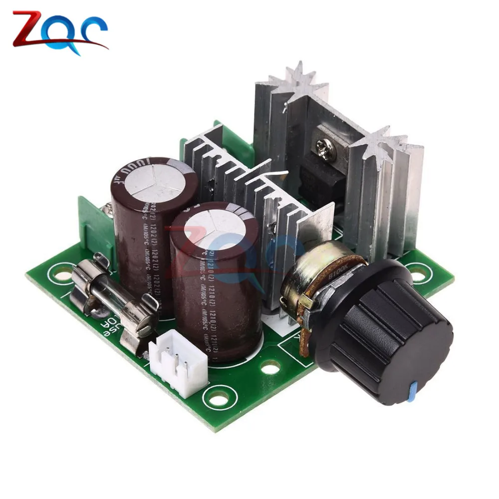 DC 12V 24V 30V 40V 13KHZ Auto PWM DC Motor Speed Regulator Governor Speed Controller Switch 10A 50V 1000uF