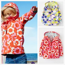 Children's clothing spring and autumn for mini  female child print trench outerwear jacket outdoor jacket