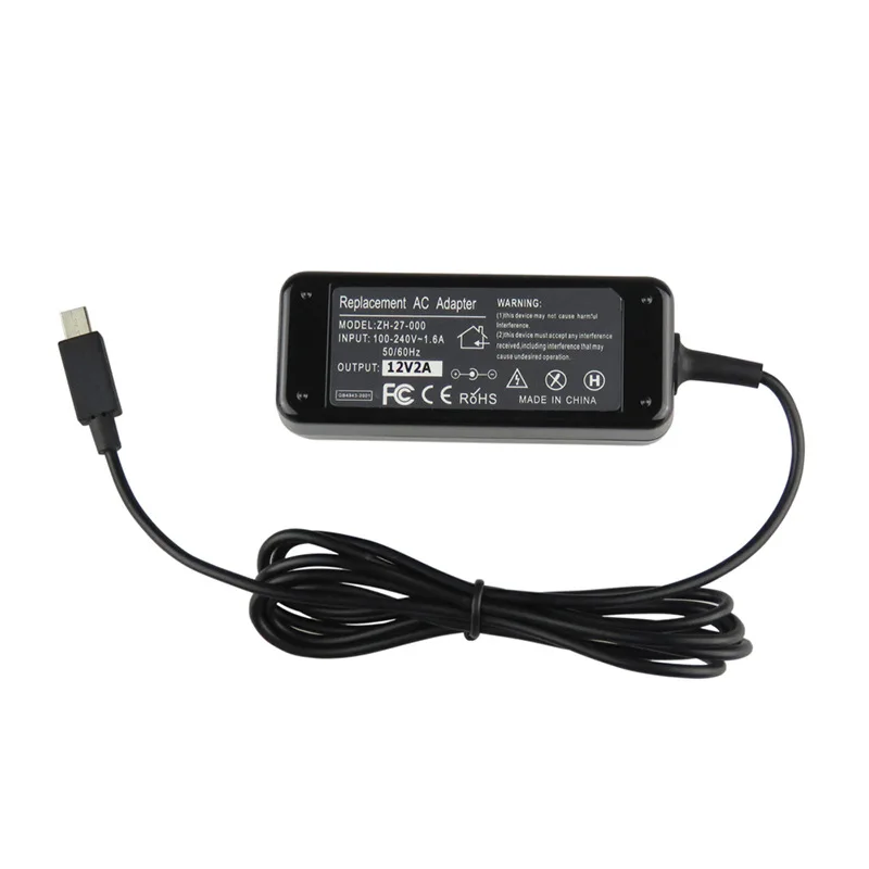 Ładowarki 24W-przewód zasilający dla Asus Chromebook C201 C201P C201PA etui z klapką C100 C100P C100PA C100PA-DB02 C201PA-DS02-12V 2A