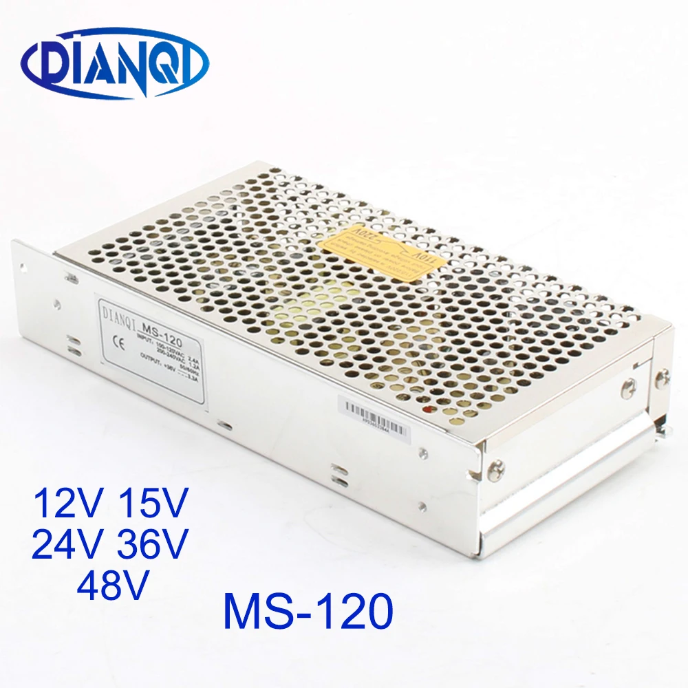  MS-120-12 MS-120-48 MS-120-36 MS-120-15 power supply MS-120W 24v 36v 48v 12V 15v mini size ac dc converter power supply