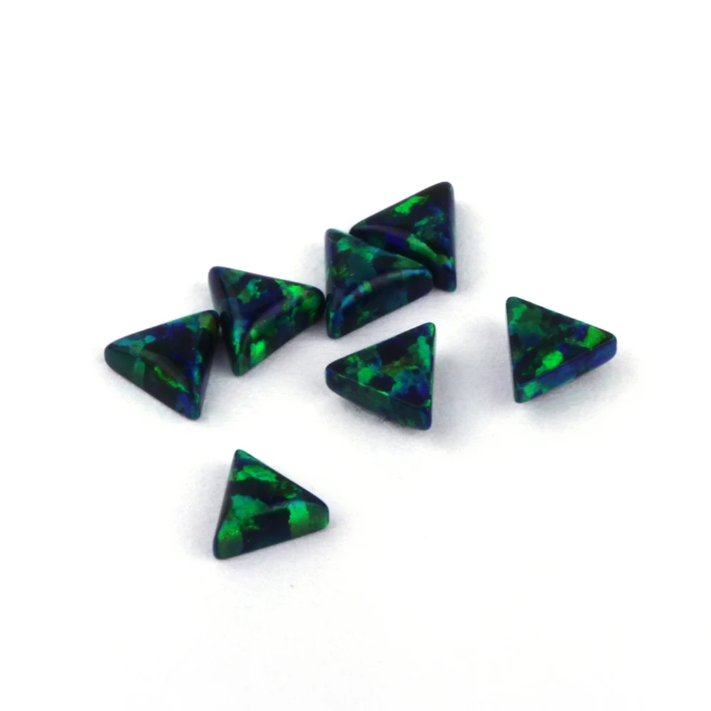 

Dark Green Opal Stone Triangle Cabochons Synthetic Opal OP19