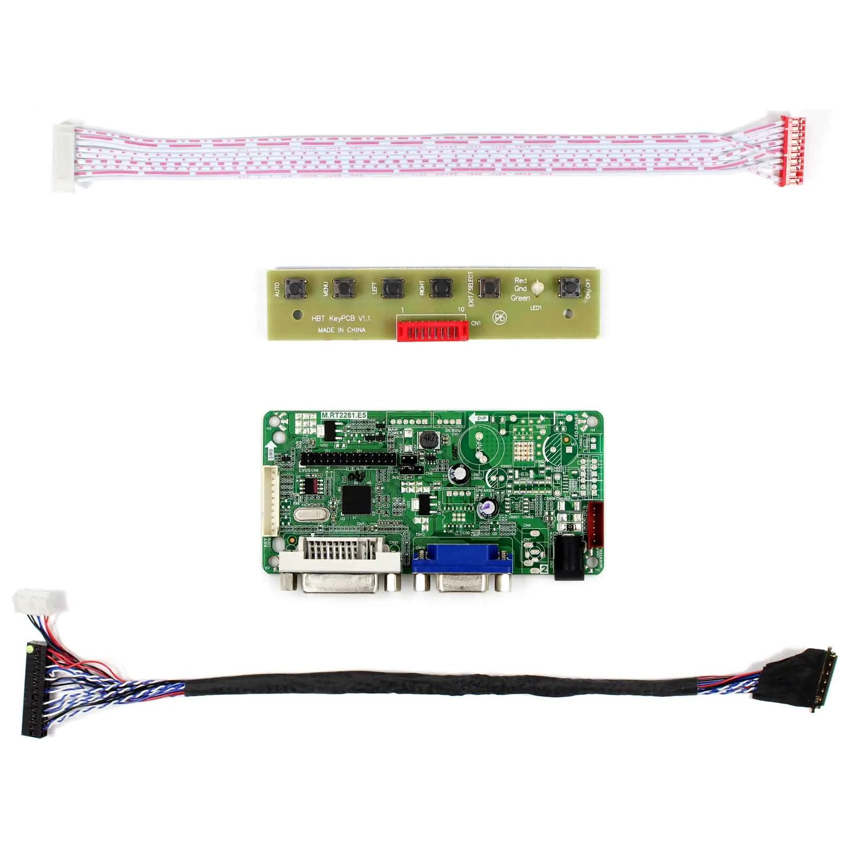 DVI+VGA LCD Controller Board RT2281 For 17.3