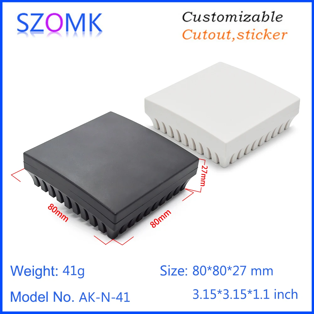 Small Plastic enclosure for electronics plastic case (4Pcs) 80*80*27mm abs project case plastic housing electronic