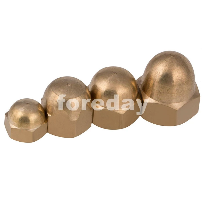 5PCS/20PCS HQ Brass Hex Domed Nut Acorn Cap Nuts M3 M4 M5 M6 M8 M10 M12 M14 M16 M18 M20 3MM 4MM 5MM 6MM 7MM 8MM 16MM *BT863-873