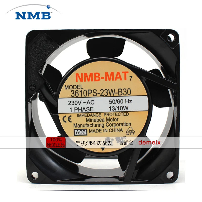 

NEW NMB-MAT NMB 3610PS-23W-B30 230V 13W 9225 Axial cooling fan