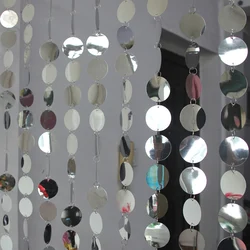 30m PVC sequins Wedding supplies festive party decoration curtain interior decoration curtains, silver glitter sequins