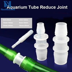 NuoNuoWell Aquarium Soft Tube Adaptor Inner Diameter 4/8/12/16/mm Pipe Straight Reduce Connector Translucent Pipe Joints