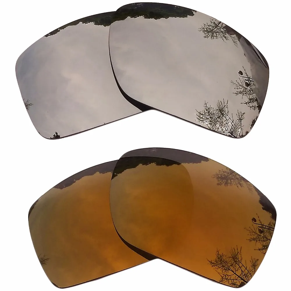 

Silver Mirrored & Bronze Gold Polarized Replacement Lenses for Big Taco Frame 100% UVA & UVB