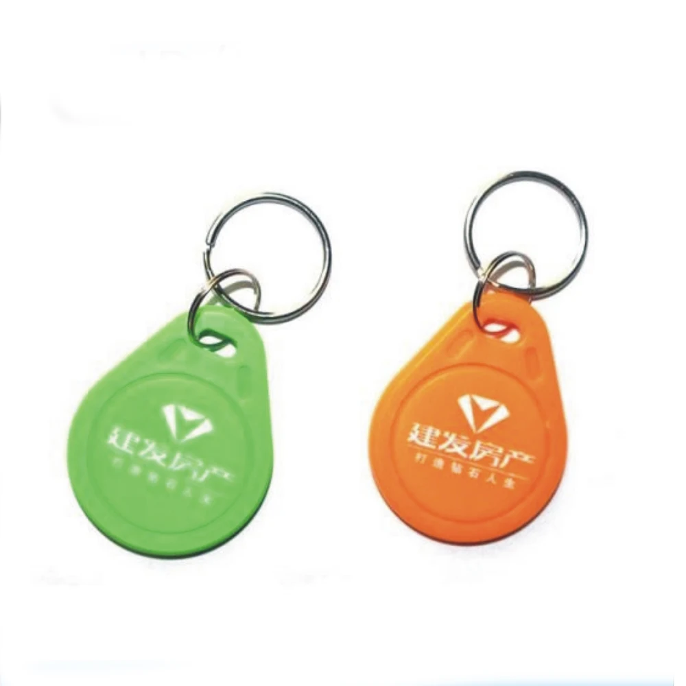 

100pcs custom printed logo 125KHZ RFID ID Card Keyfobs /TK4100 RFID keyfobs for Access Control Entrance Mechine