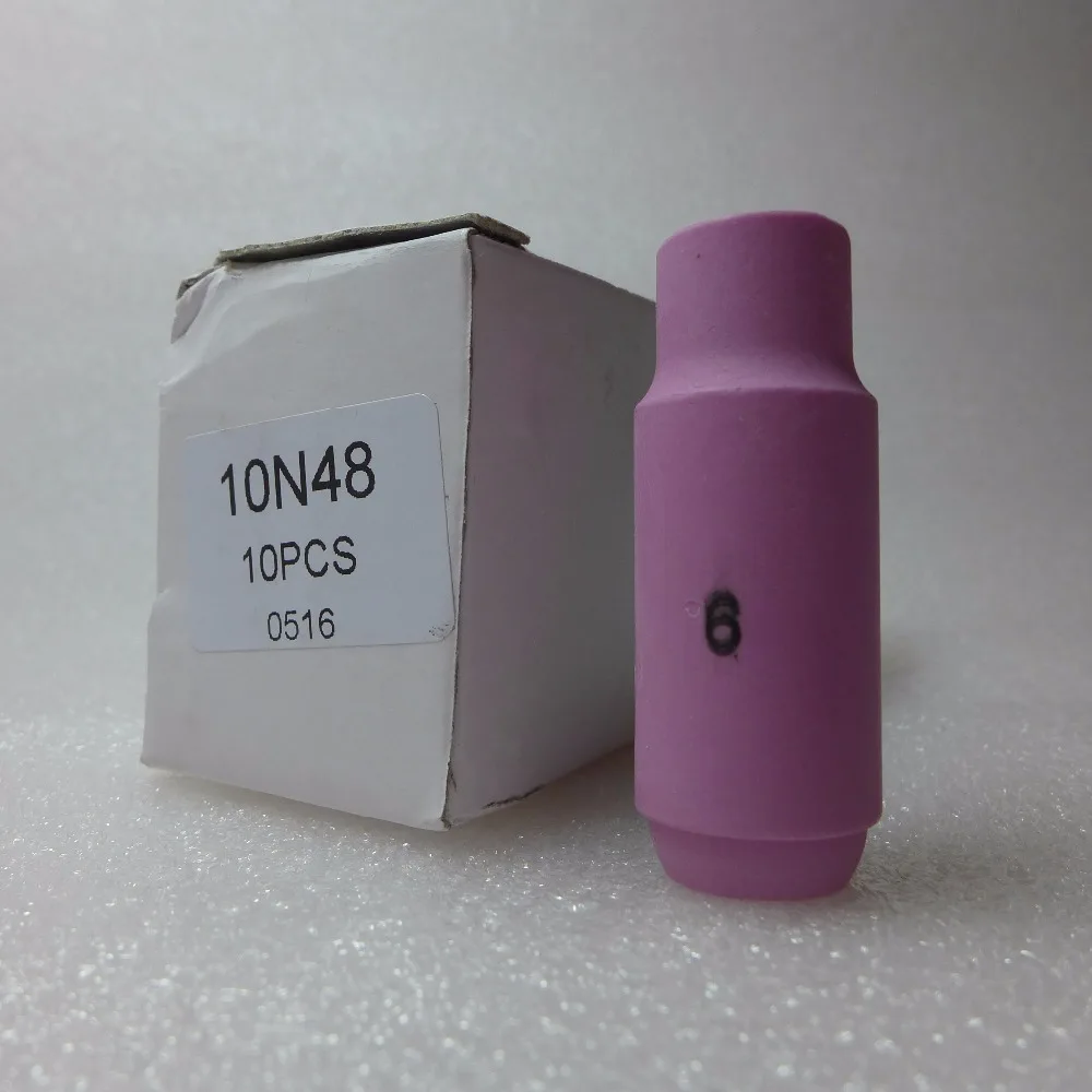 10N48 #6 TIG Alumina Ceramic Cup Nozzle, TIG Torch DB PTA WP-17 WP-18 WP-26 Series, 20PK