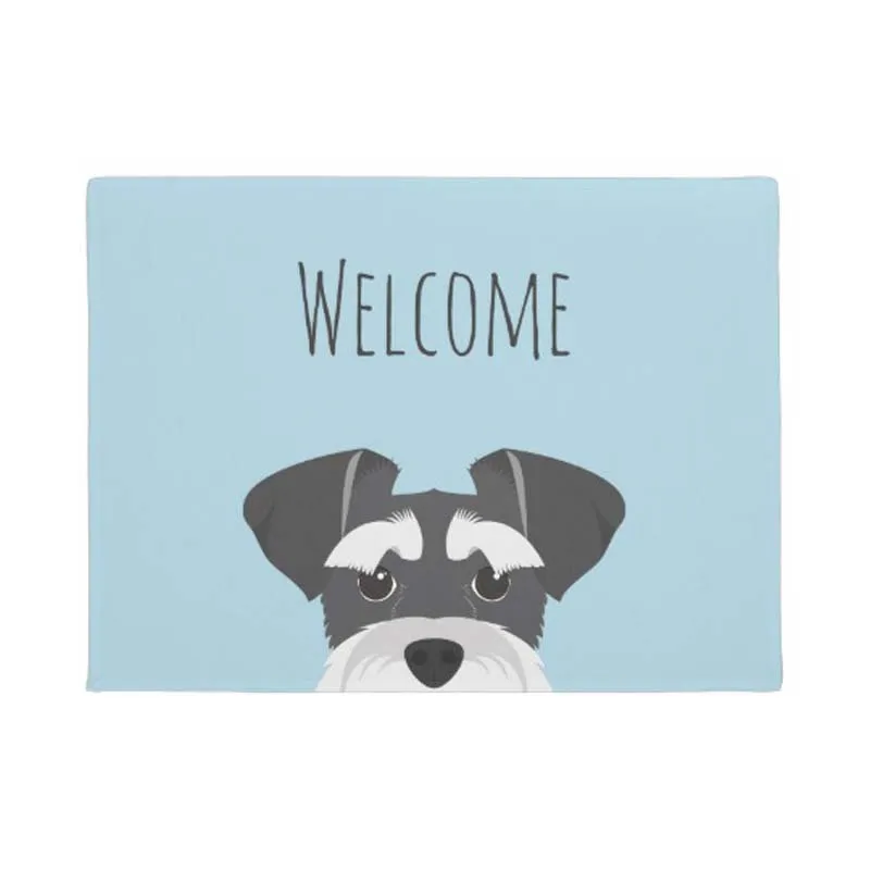 

Schnauzer Cute Dog Doormat Home Decoration Entry Non-slip Door Mat Rubber Washable Floor