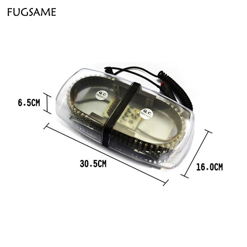 FUGSAME 240 Led Super power Red Blue Amber EMS Strobe light 20W 12V Car Roof   Emergency Warning flashing lights with Magnetic