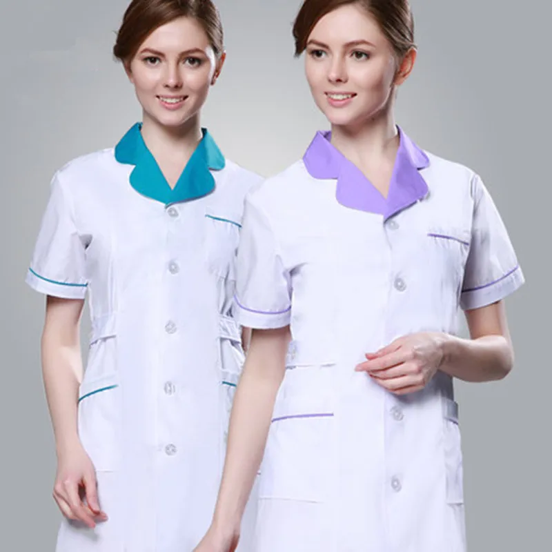 New arrive long-short sleeves nurse uniformes hospital nursing scrubs hot sale dental clinic beautician uniform Free Shipping