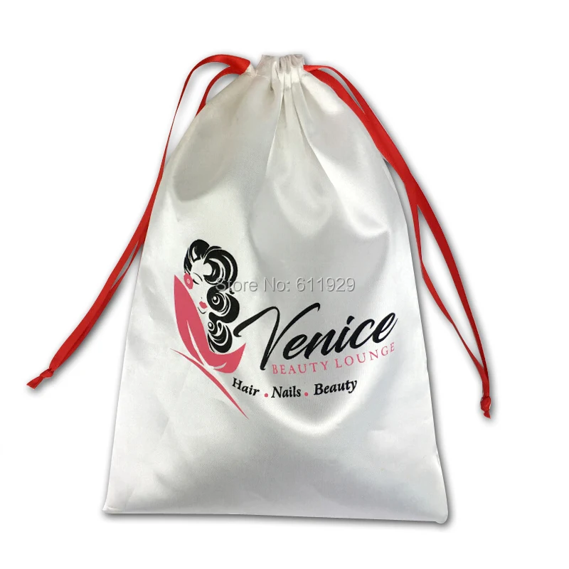 

custom logo 100% Virgin Hair bundle satin packing Bag,women Hair extention/extension packaging Bag,Top grade Hair Storage Bag